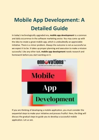 mobile app development a detailed guide