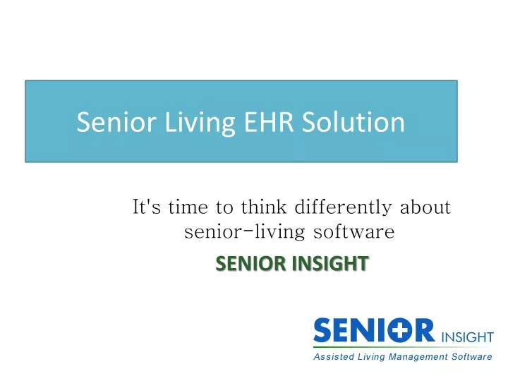 senior living ehr solution