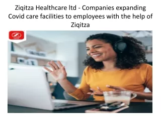 Ziqitza Healthcare ltd - Companies expanding Covid care facilities to employees with the help of Ziqitza