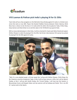 vvs laxman pathan pick india s playing