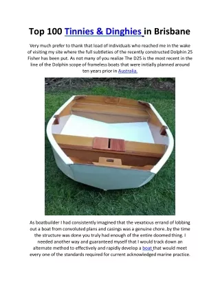 top 100 tinnies dinghies in brisbane