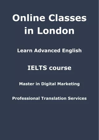 Online English Classes London – Learn English Online With Convenience