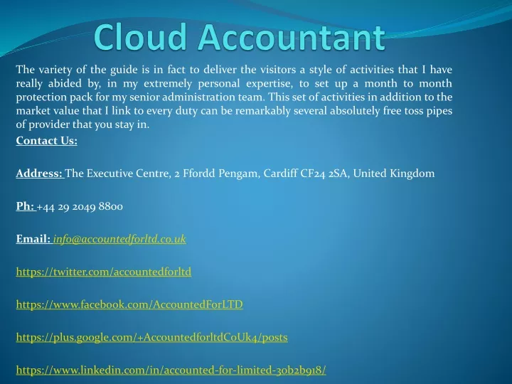 cloud accountant