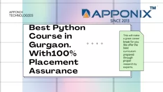 Best Python Course in Gurgaon. With100% Placement Assurance