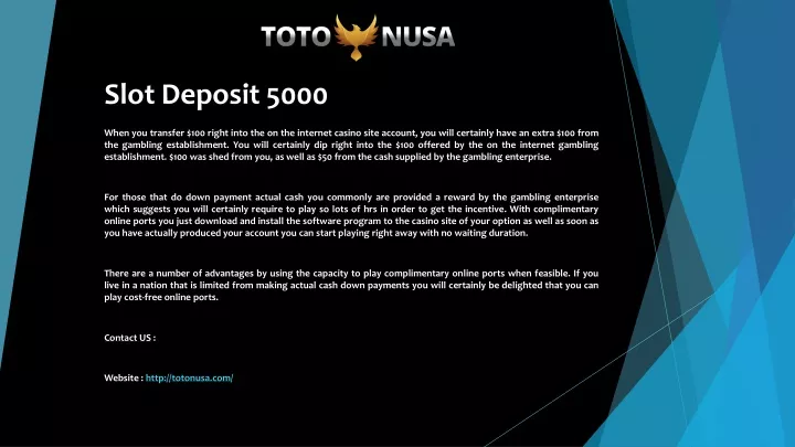 slot deposit 5000