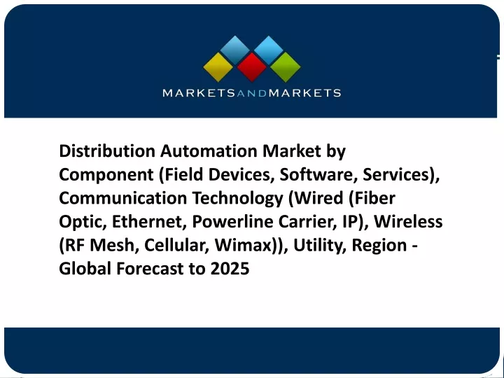 distribution automation market by component field