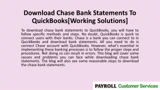 download chase bank statements to quickbooks working solutions