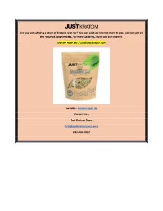 are you considering a store of kratom near