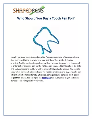 who should you buy a tooth pen for