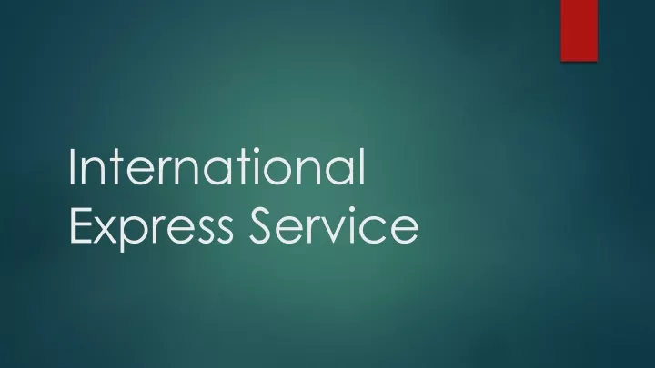 international express service