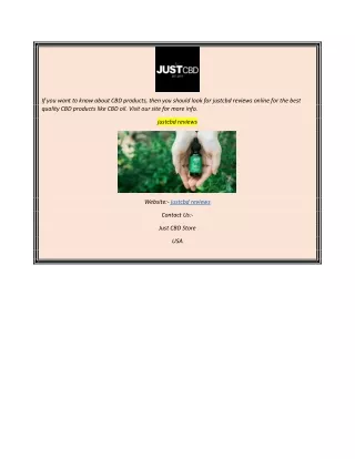 justcbd reviews