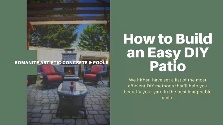 how to build an easy diy patio