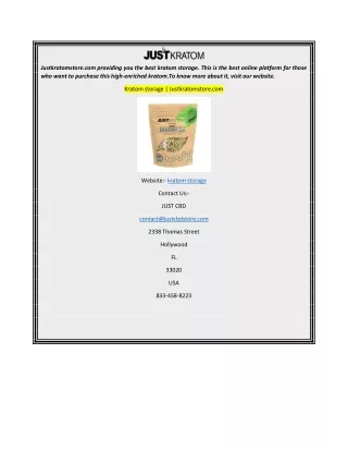 justkratomstore com providing you the best kratom