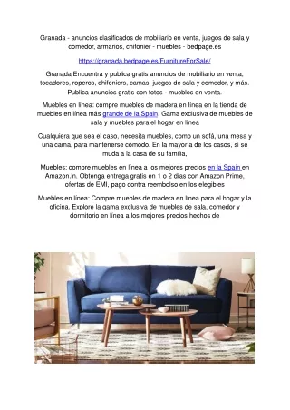 Granada - anuncios clasificados de mobiliario en venta, juegos de sala y comedor, armarios, chifonier