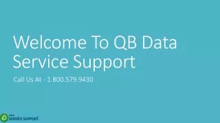 welcome to qb data service support