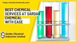 BEST CHEMICAL SERVICES AT SARDAR CHEMICAL with ease