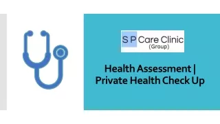 Health Assessment Private|  Health Check Up