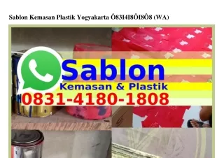 Sablon Kemasan Plastik Yogyakarta Ö8ᣮI~ㄐI8Ö~I8Ö8[WhatsApp]