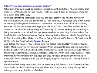 https www dope review com snappy review what