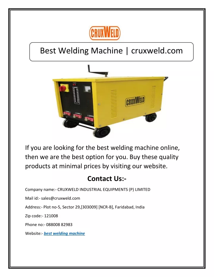 best welding machine cruxweld com