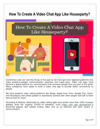 how to create a video chat app like houseparty