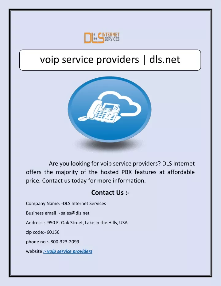 voip service providers dls net