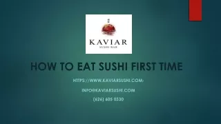 How to Eat Sushi for the First Time