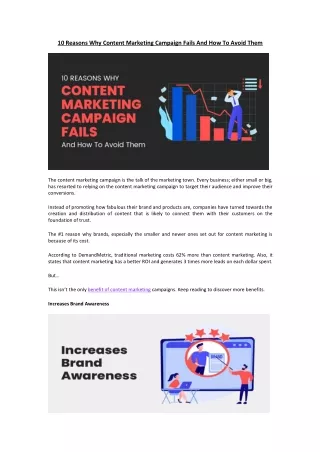 10 Reasons Why Content Marketing Campaign Fails And How To Avoid Them