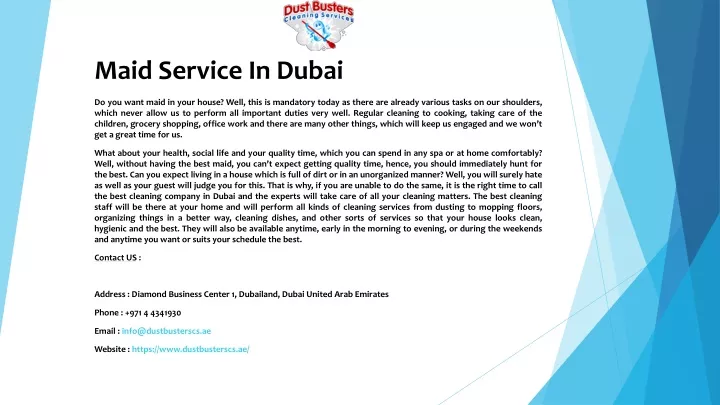 maid service in dubai