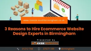 3 Reasons to Hire Ecommerce Website Design Experts in Birmingham