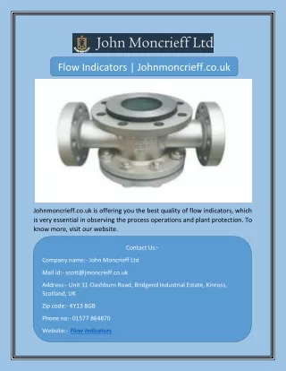 flow indicators johnmoncrieff co uk