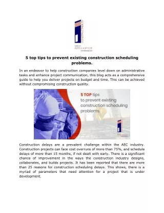 5 top tips to prevent existing construction