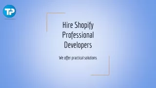 hire shopify professional developers
