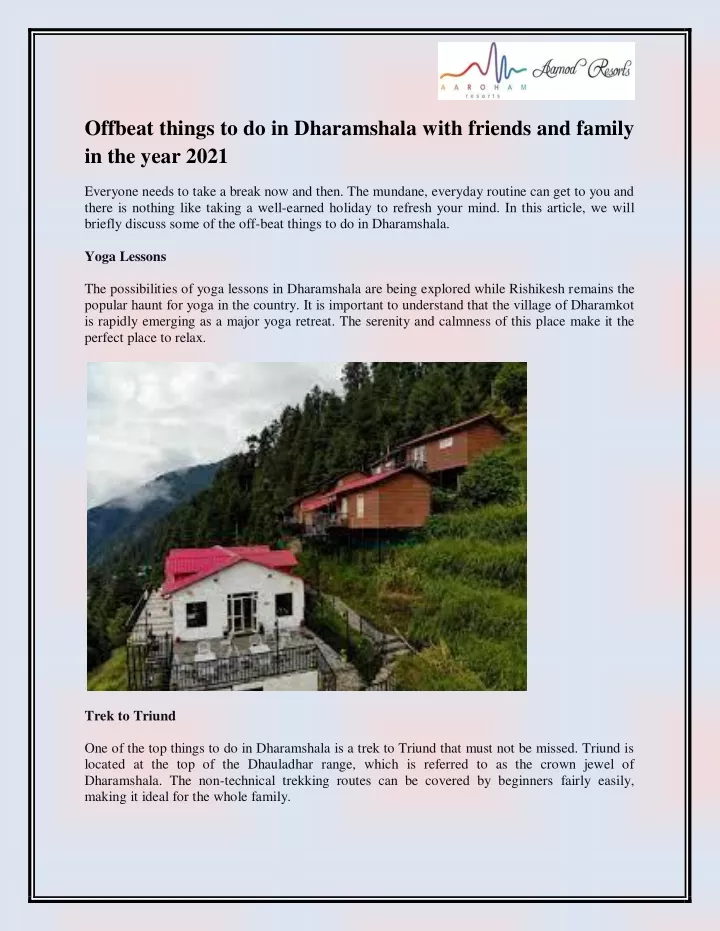 offbeat things to do in dharamshala with friends