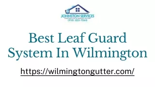 Best Leaf Guard System In Wilmington