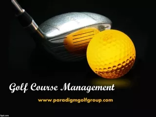 Golf Course Management