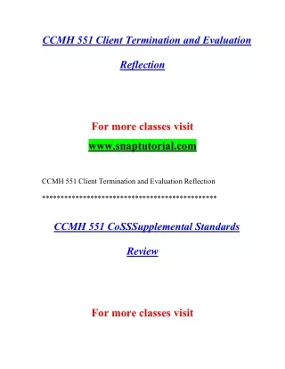 CCMH 551Inspiring Communication / snaptutorial.com