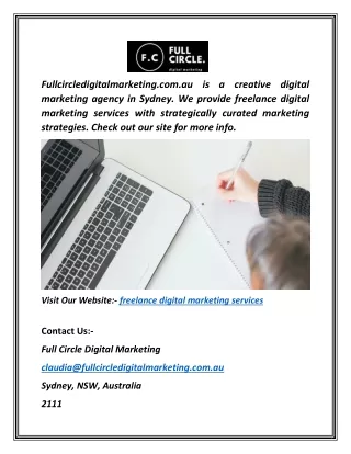 freelance digital marketing services | Fullcircledigitalmarketing.com.au