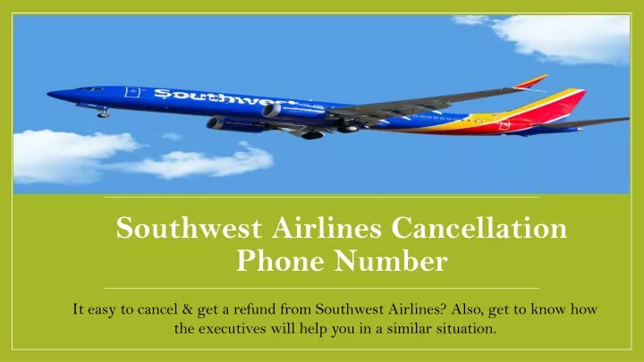 southwest airlines cancellation phone number