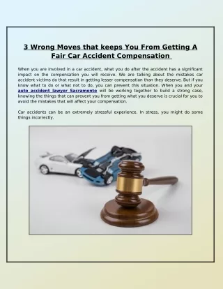 3 wrong moves that keeps you from getting a fair
