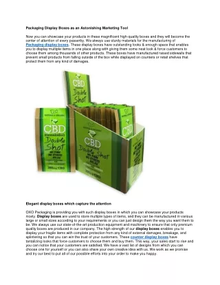 packaging display boxes as an astonishing