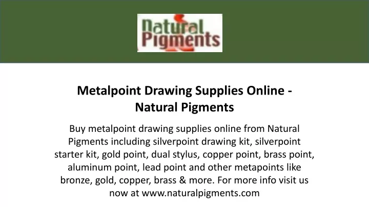 metalpoint drawing supplies online natural