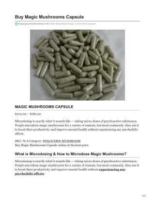 buy magic mushrooms capsule