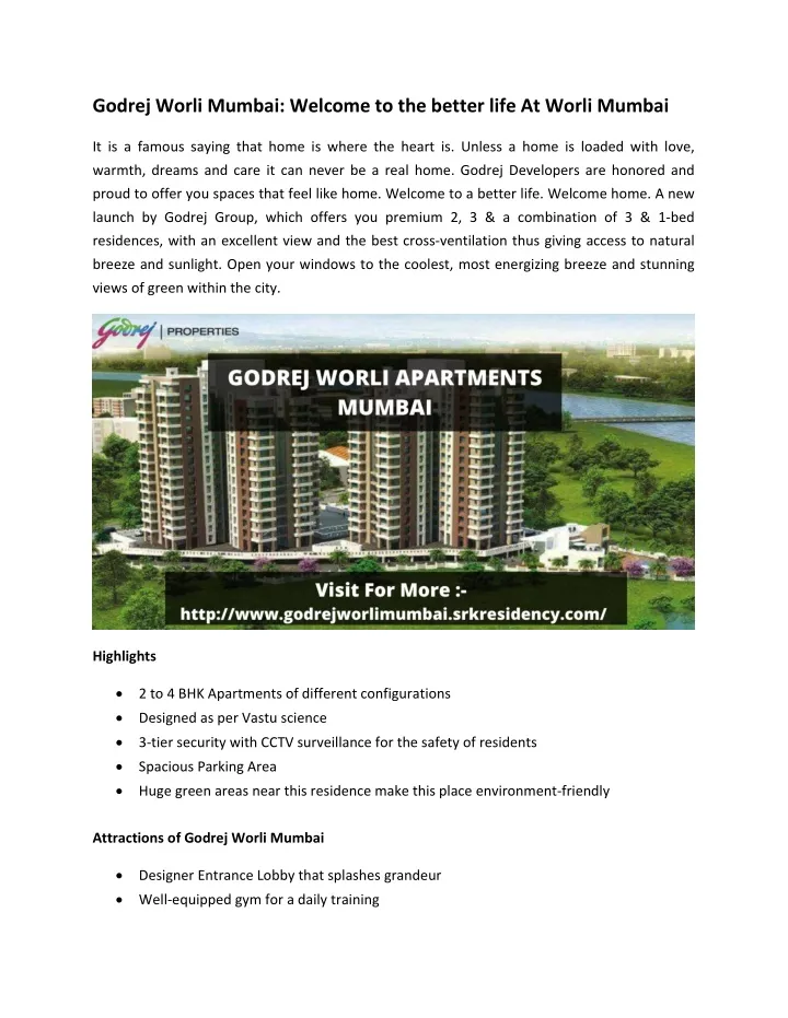 godrej worli mumbai welcome to the better life