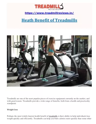 https www treadmillreviews in heath benefit