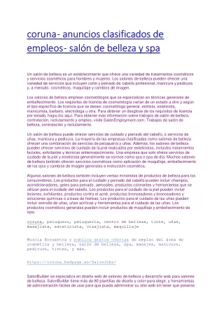 coruna anuncios clasificados de empleos