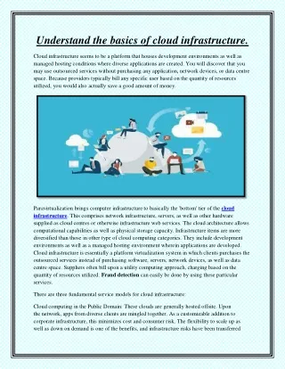Understand the basics of cloud infrastructure
