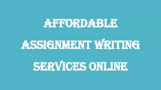 affordable assignment writing services online