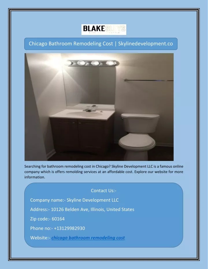 chicago bathroom remodeling cost