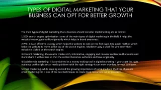 TYPES OF DIGITAL MARKETING